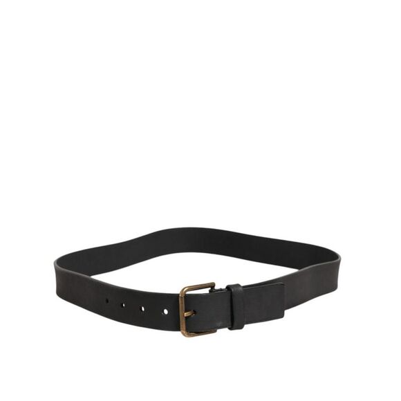 Dolce & Gabbana Leather Belt Bronze Buckle Men Black Belts